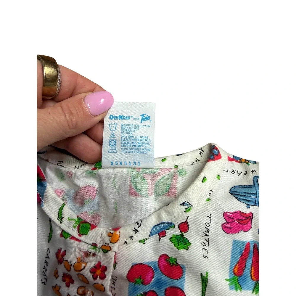Vintage Baby Bgosh OshKosh Garden Print Sleeveless Bubble Romper 6-9M USA NWT